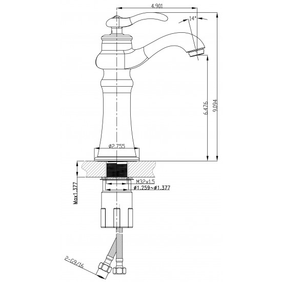 2.76-in. W Bathroom Sink Faucet Set_AI-33673