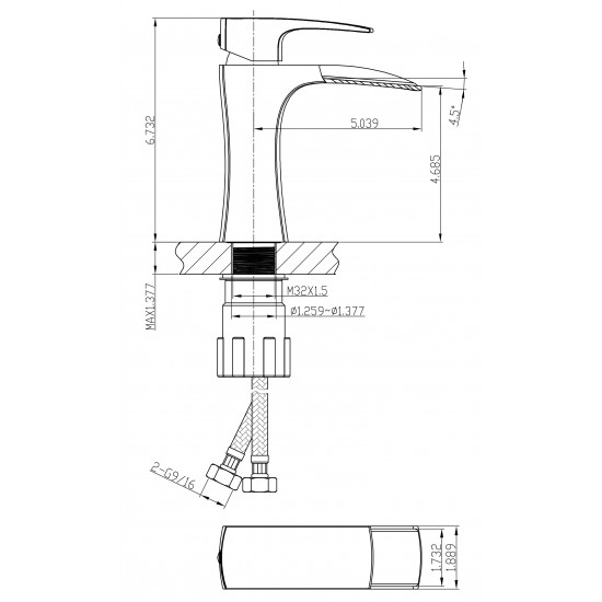 2-in. W Bathroom Sink Faucet Set_AI-33683