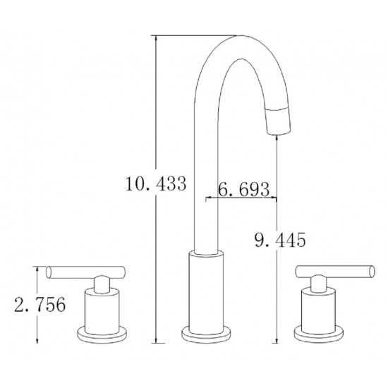 12-in. W Bathroom Sink Faucet Set_AI-33692