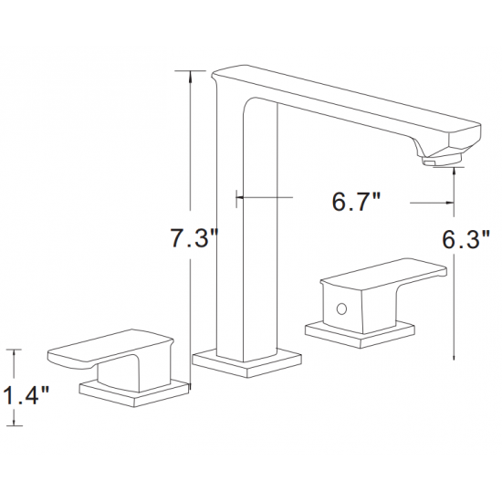 10.5-in. W Bathroom Sink Faucet Set_AI-33704