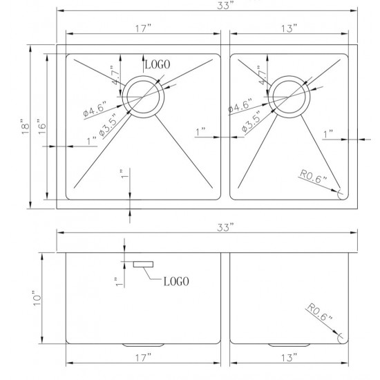 33-in. W Kitchen Sink_AI-27481