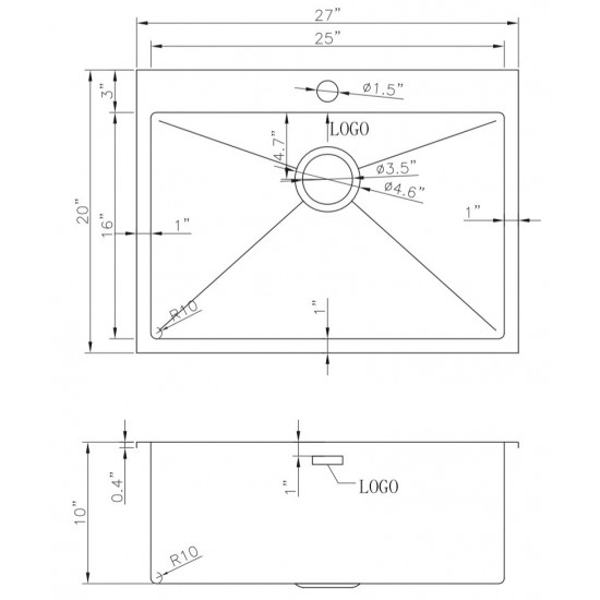 27-in. W Kitchen Sink_AI-27539