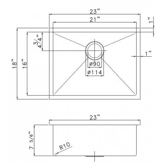 23-in. W Kitchen Sink_AI-29184