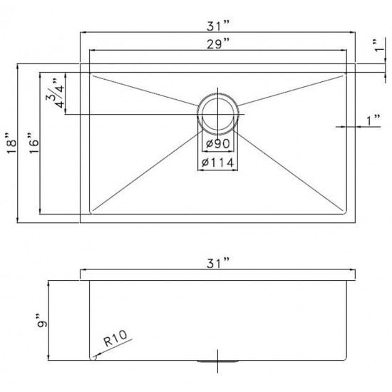 31-in. W Kitchen Sink_AI-29176