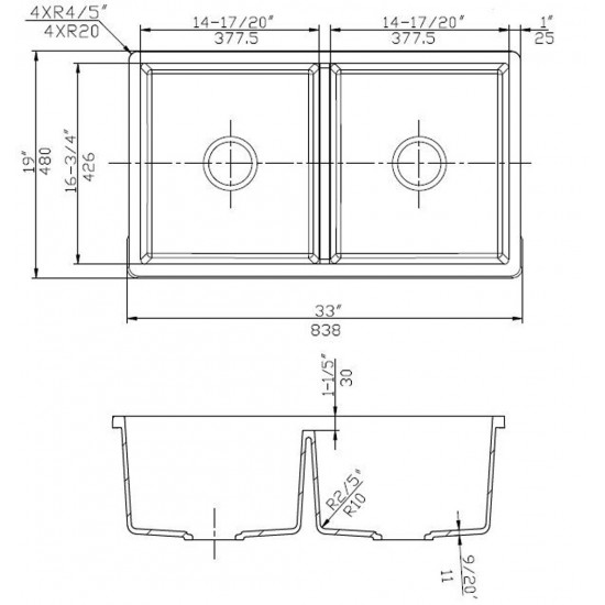 33-in. W Kitchen Sink_AI-29199