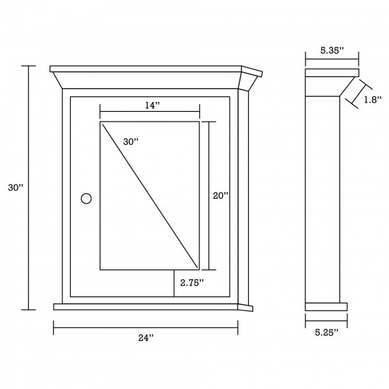 24-in. W Medicine Cabinet_AI-273