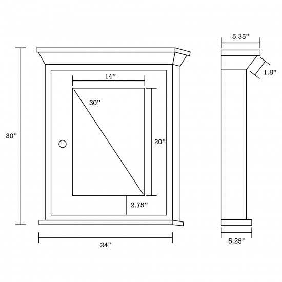 24-in. W Medicine Cabinet_AI-31752