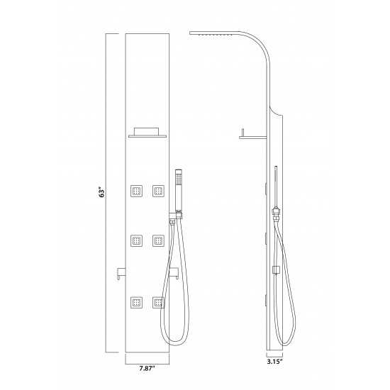 7.87-in. W Shower Panel_AI-27402