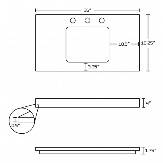 36-in. W Stone Top_AI-678