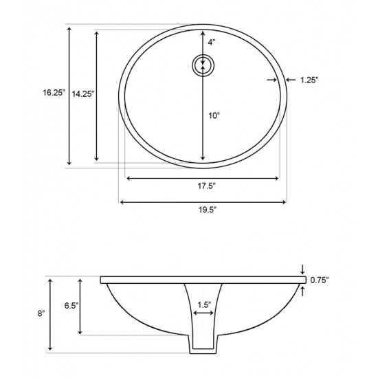 19.5-in. W Bathroom Undermount Sink_AI-539