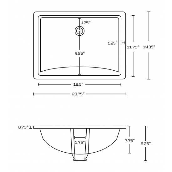 20.75-in. W Bathroom Undermount Sink_AI-361