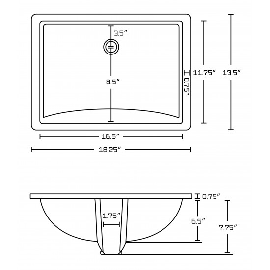 18.25-in. W Bathroom Undermount Sink_AI-324