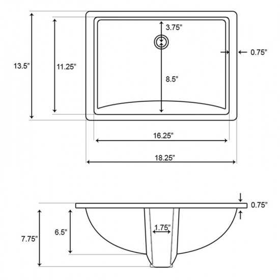 18.25-in. W Bathroom Undermount Sink_AI-536