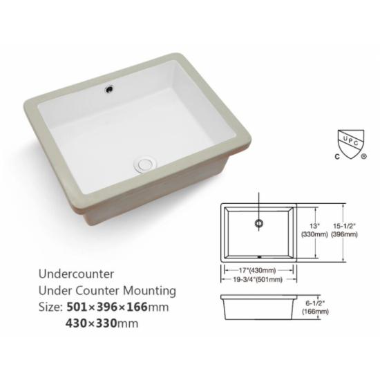 20-in. W Bathroom Undermount Sink_AI-33605