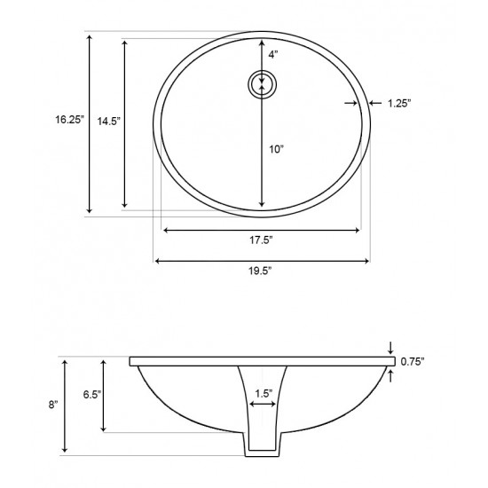 19.5-in. W Bathroom Undermount Sink Set_AI-12803