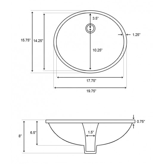 19.75-in. W Bathroom Undermount Sink Set_AI-22702