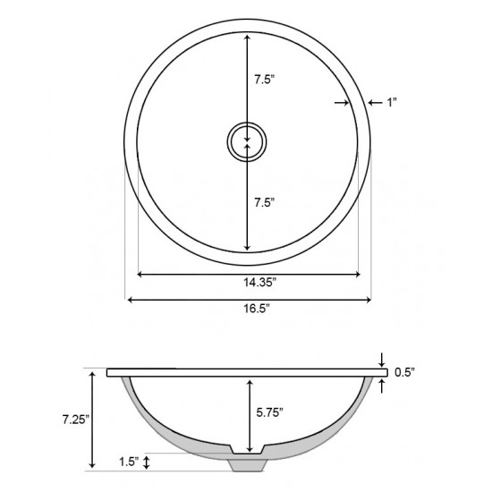 16.5-in. W Bathroom Undermount Sink Set_AI-12809