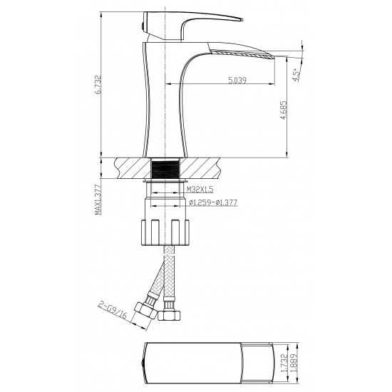 18.25-in. W Bathroom Undermount Sink Set_AI-13003