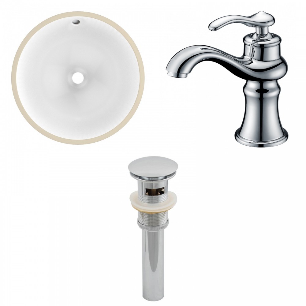 15.25-in. W Bathroom Undermount Sink Set_AI-13019