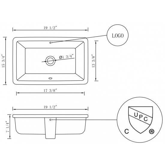 19.5-in. W Bathroom Undermount Sink Set_AI-31789