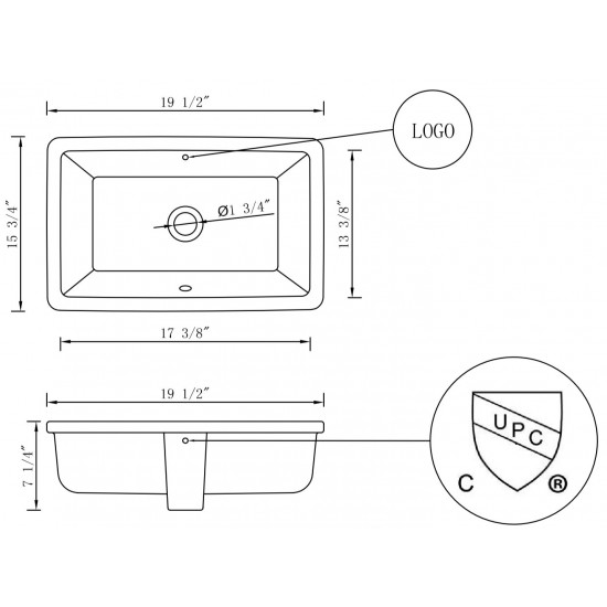 19.5-in. W Bathroom Undermount Sink Set_AI-31790
