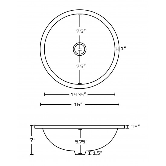 16-in. W Bathroom Undermount Sink Set_AI-20453