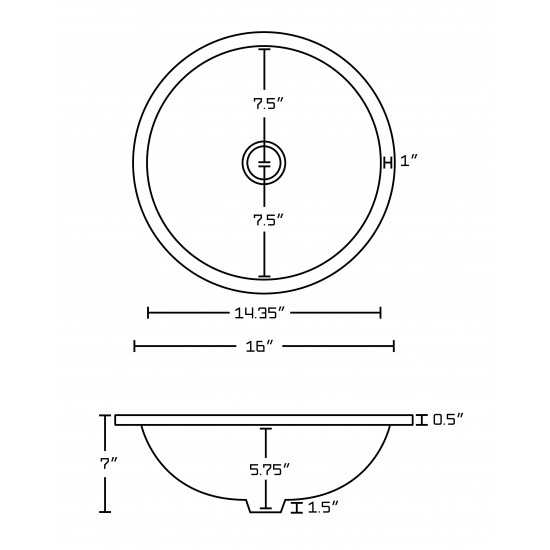 16-in. W Bathroom Undermount Sink Set_AI-20454