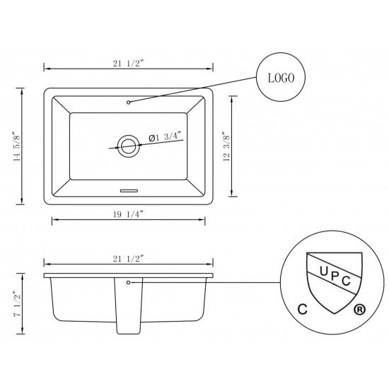 21.5-in. W Bathroom Undermount Sink Set_AI-31802