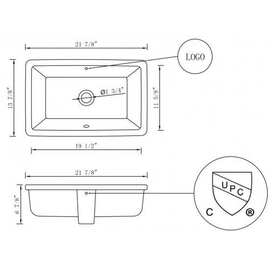 21.875-in. W Bathroom Undermount Sink Set_AI-31813