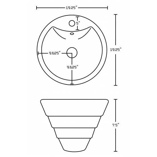 19.25-in. W Bathroom Vessel Sink_AI-106