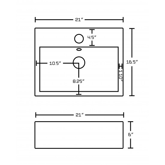 21-in. W Bathroom Vessel Sink_AI-690