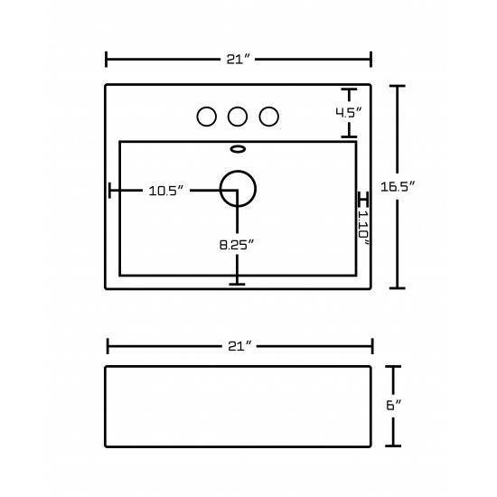 21-in. W Bathroom Vessel Sink_AI-691