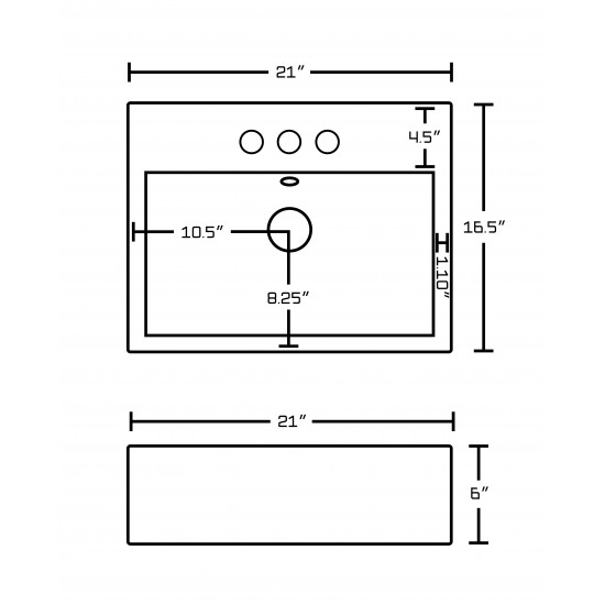 21-in. W Bathroom Vessel Sink_AI-438