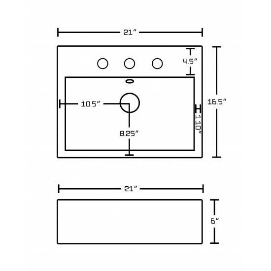 21-in. W Bathroom Vessel Sink_AI-439