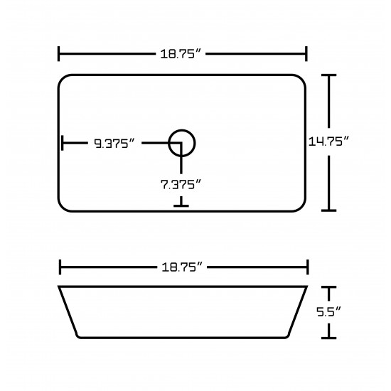 18.75-in. W Bathroom Vessel Sink_AI-155