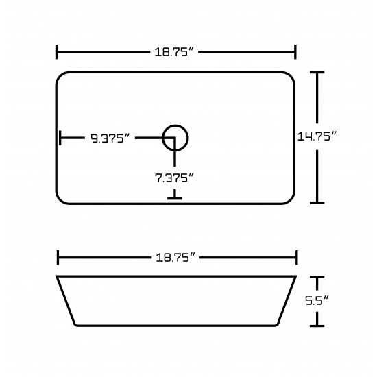 18.75-in. W Bathroom Vessel Sink_AI-18118