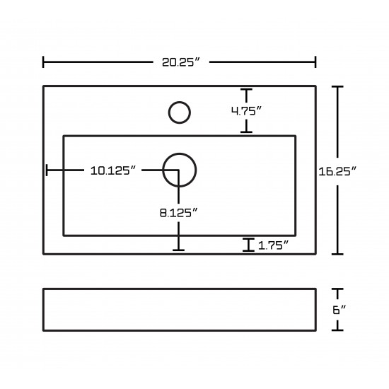 20.25-in. W Bathroom Vessel Sink_AI-592