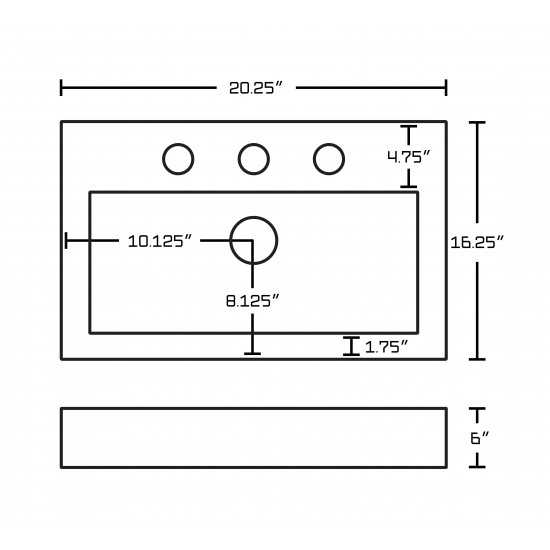 20.25-in. W Bathroom Vessel Sink_AI-594