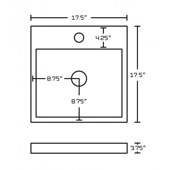 17.5-in. W Bathroom Vessel Sink_AI-595