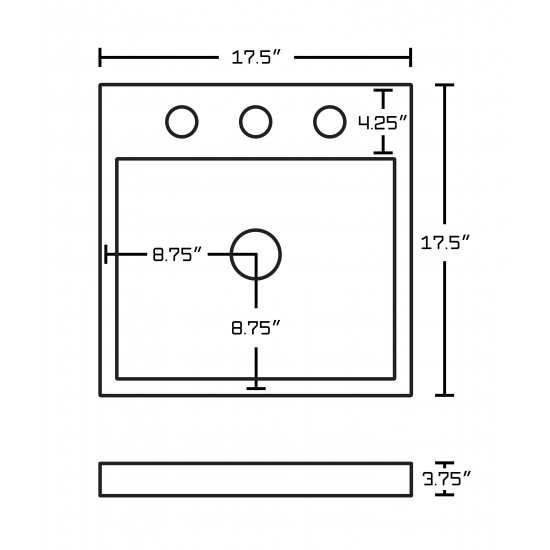 17.5-in. W Bathroom Vessel Sink_AI-597