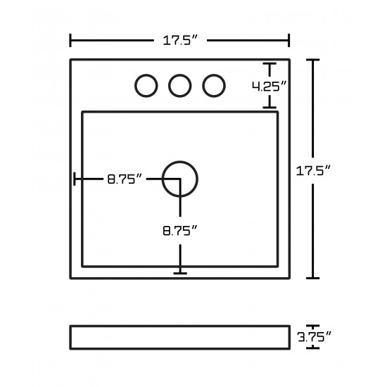 17.5-in. W Bathroom Vessel Sink_AI-596