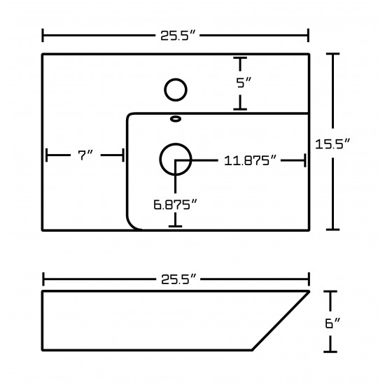 25.5-in. W Bathroom Vessel Sink_AI-11036