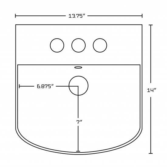 13.75-in. W Bathroom Vessel Sink_AI-20290