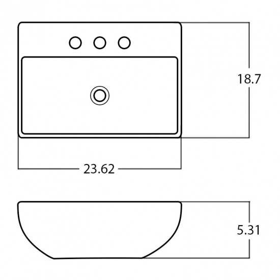 23.62-in. W Bathroom Vessel Sink_AI-28535