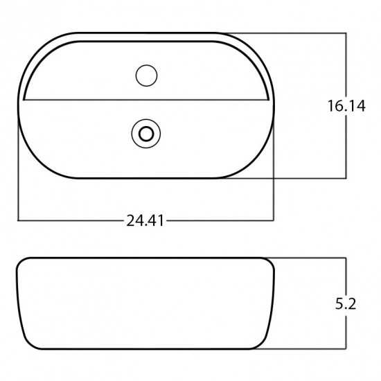 24.41-in. W Bathroom Vessel Sink_AI-27943