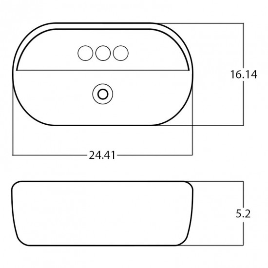 24.41-in. W Bathroom Vessel Sink_AI-28538