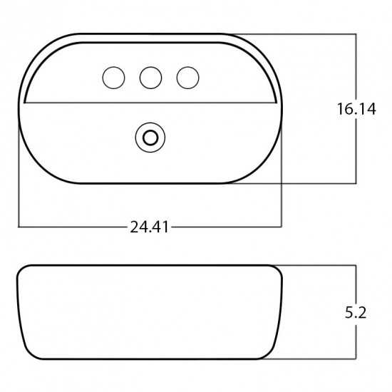 24.41-in. W Bathroom Vessel Sink_AI-28539