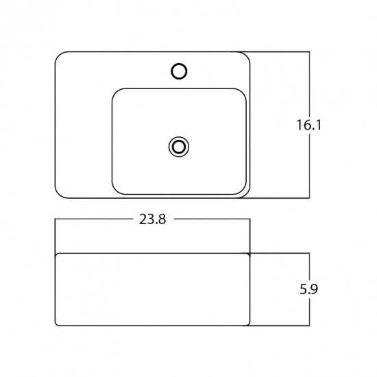 23.8-in. W Bathroom Vessel Sink_AI-28164