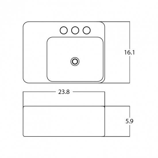 23.8-in. W Bathroom Vessel Sink_AI-28336