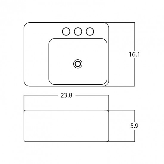 23.8-in. W Bathroom Vessel Sink_AI-28337